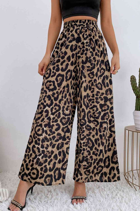 Printed Wide Leg Long Pants