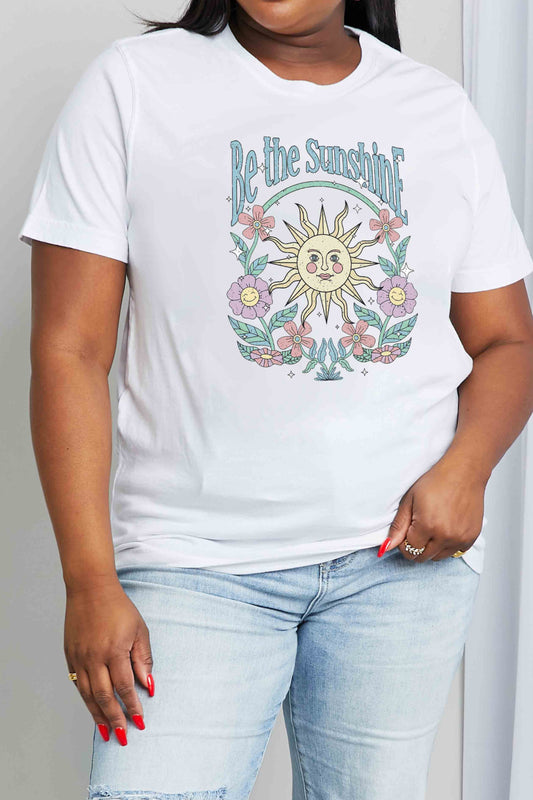 Simply Love Full Size BE THE SUNSHINE Graphic Cotton Tee