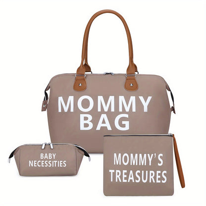 3-Piece Set of Large Waterproof Maternity Bags - Portable, Insulated & Stylish for the Busy Mom!