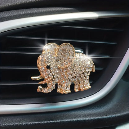 1pc Adorable Elephant Car Air Vent Perfume Clip - Cartoon Tuyere Fragrance Car Accessories