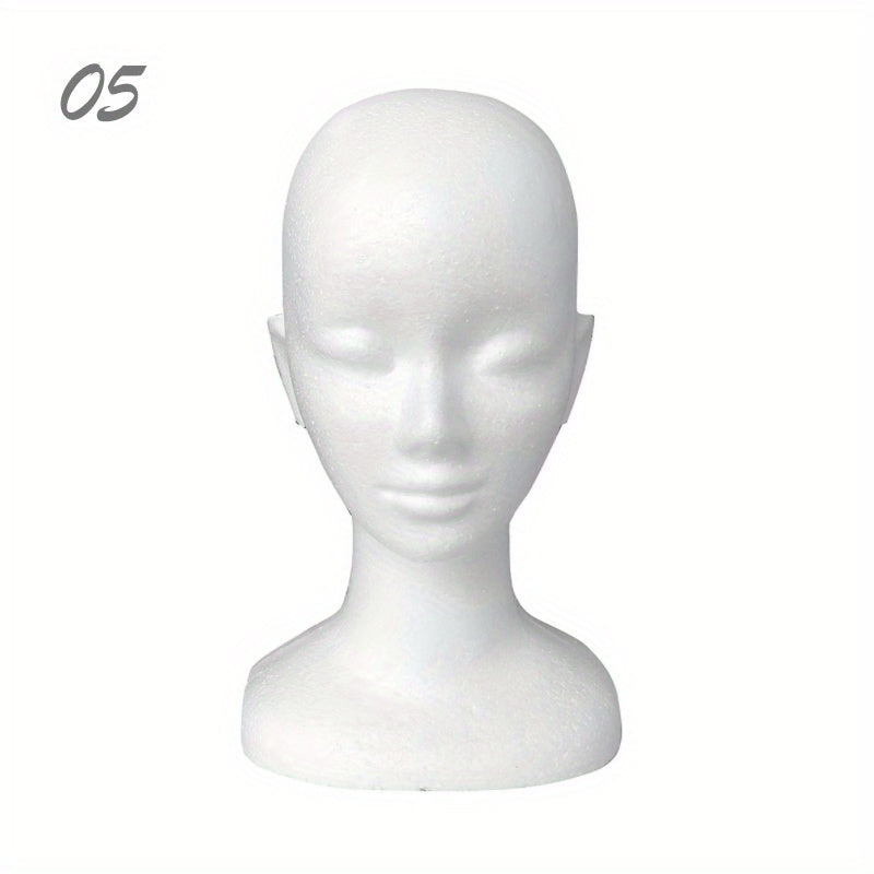 1pc Foam Mannequin Head, Foam Mannequin Head Model Hat Wig Jewelry Holder Shop Display Stand