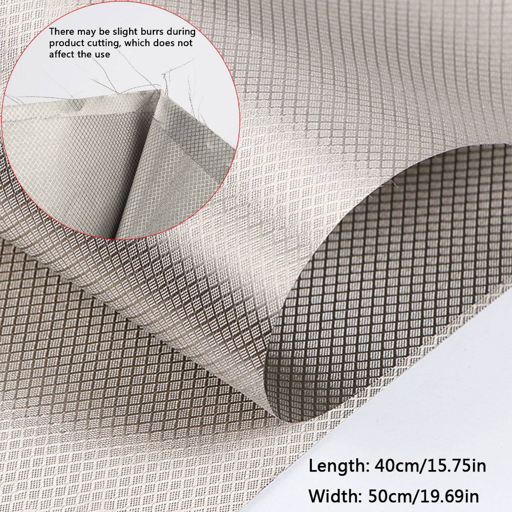 1pc EMF Protection Fabric Silvery Copper Fabric Blocking RFID Shielding RF-Reduce Fabric For Radiowave Microwave And Other Electromagnetic Fields