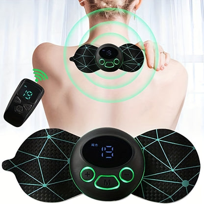 8-Mode Wireless Electric Neck Massager: Relieve Pain & Increase Mobility with LCD Display EMS Body Stretcher!