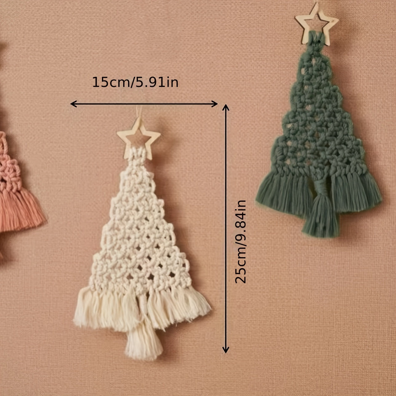 3pcs Knitted Christmas Tree DIY Kit Christmas Craft Gift Kit Very Suitable For Family And Friends Perfect Holiday Gift