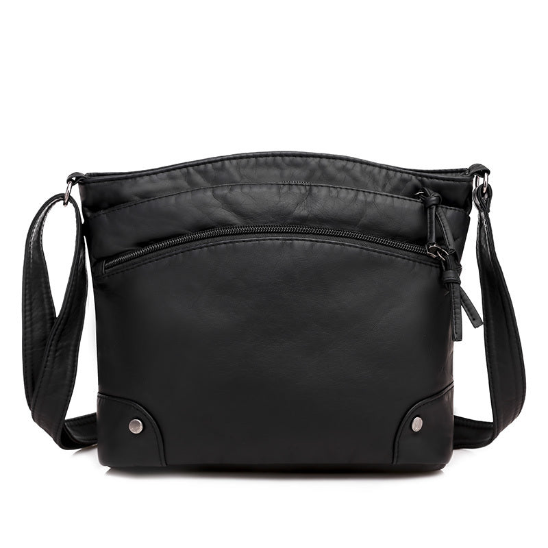 Stylish and Versatile Multi-Pocket Shoulder Bag with Faux Leather and Studded Decor - Perfect for Women on the Go