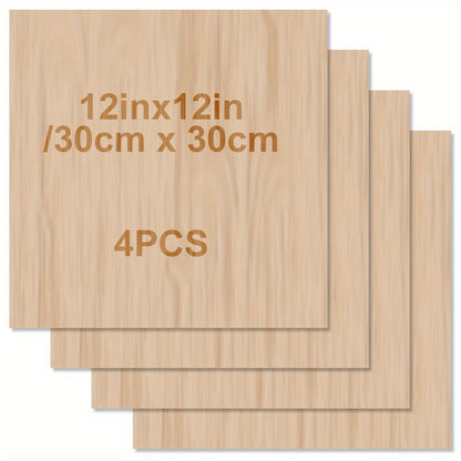 2mm Thick Unfinished Wood Sheets - Perfect for Laser Cutting, Wood Burning, Architectural Models & Staining!