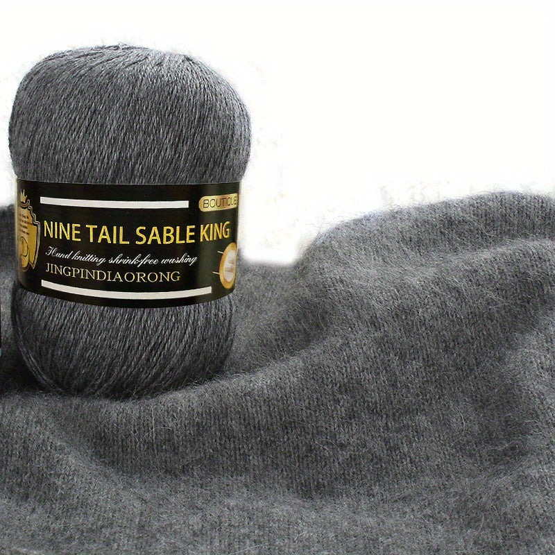 8 rolls/pack Hand-Knitted Mink Wool Cashmere Scratch Scarf - Medium-Thick, Soft and Warm Sweater Wool Ball