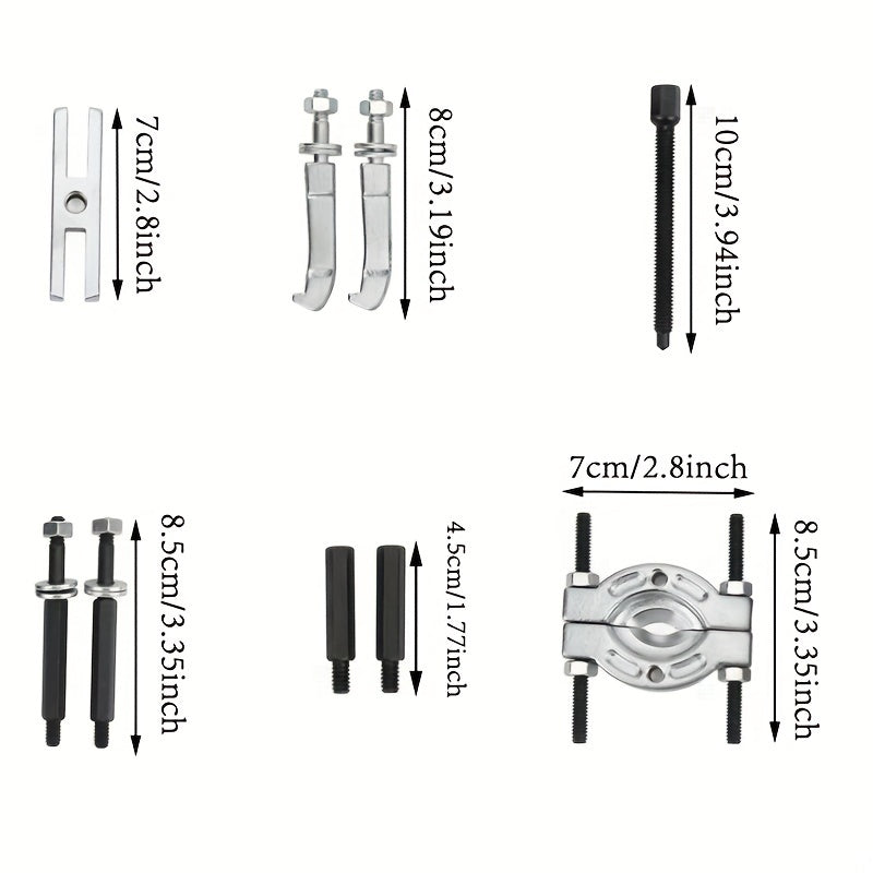 9-Piece Set of Double Disc Bearing Puller Tools - Separator Gearbox, Wave Box, Code Removal & More!