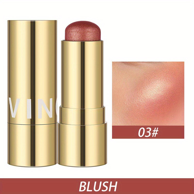 Bâton de Blush multifonctionnel à reflets 7 couleurs, bâton de maquillage contour et éclaircissant pour joues Rouge, crème de Base, cosmétiques 