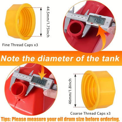 25pcs Gas Can Spout Replacement Kit - Includes 3 Sets of Conductor Pipe, Buckle Type Stopper Head Oil Nozzle & Drill