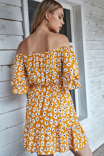 Dainty Daisy Off The Shoulder Dress