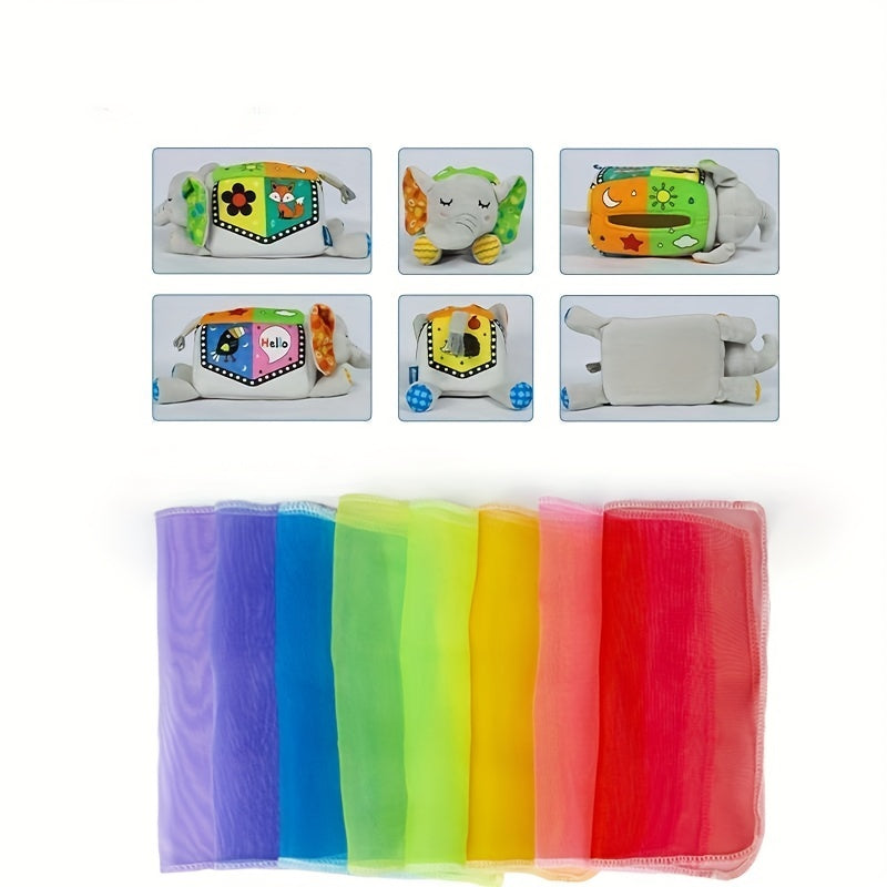 The New Animal-shaped Three-dimensional Tissue Box Baby Can't Tear It. Tissue Box Children's Finger Exercise Pulling Toys, Built-in 3 Pieces Of Ring Paper And 8pcs Gauze, To Meet The Baby's Desire To Tear Behavior