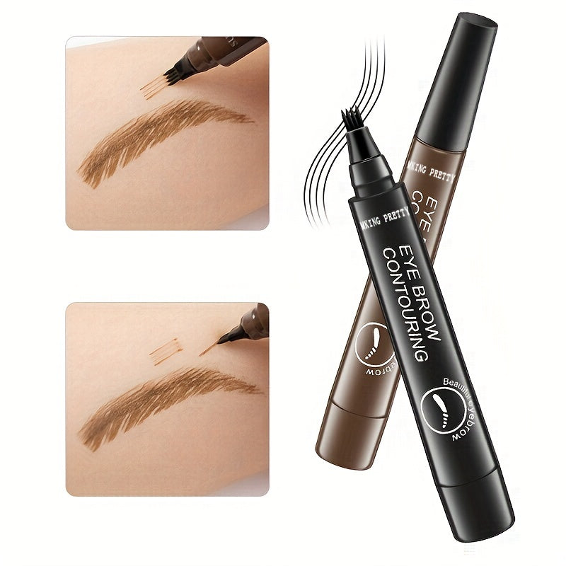 5-Color 4 Split Tips Eyebrow Pen: Long Lasting, Waterproof & Smudge Proof Eyebrow Tint - Easy Apply Color Rendering Pen