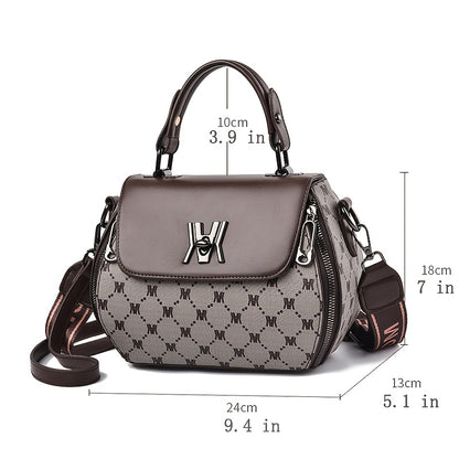 Women's Stylish Letter Graphic Flap Purse - A Must-Have Top Handle Bag for the Fashionable!