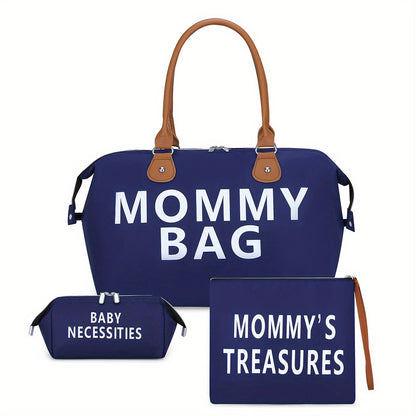 3-Piece Set of Large Waterproof Maternity Bags - Portable, Insulated & Stylish for the Busy Mom!