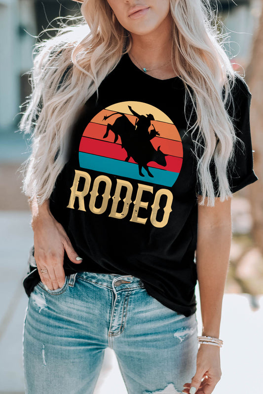 T-shirt à manches courtes et col rond graphique RODEO