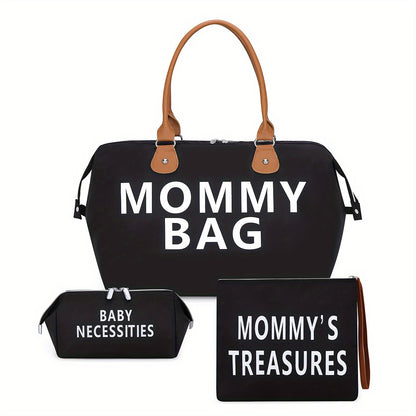 3-Piece Set of Large Waterproof Maternity Bags - Portable, Insulated & Stylish for the Busy Mom!