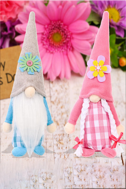 Paquete de 2 gnomos sin rostro con sombrero puntiagudo para el día de la madre