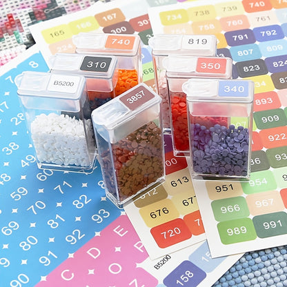 447 Colorful Diamond Painting Sticker Kit - Perfect for Cross Stitch and Mosaic Crafts!