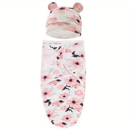 The Perfect Swaddling Solution for Newborns: 1 Set of Small & Medium-Sized Swaddling Sleeping Bags for 0-6 Months!