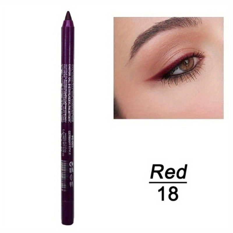 1pcs Long-lasting Waterproof Not Blooming Eyeliner 14 Color Eyeliner Eye Shadow Pen Cosmetics Makeup Tools