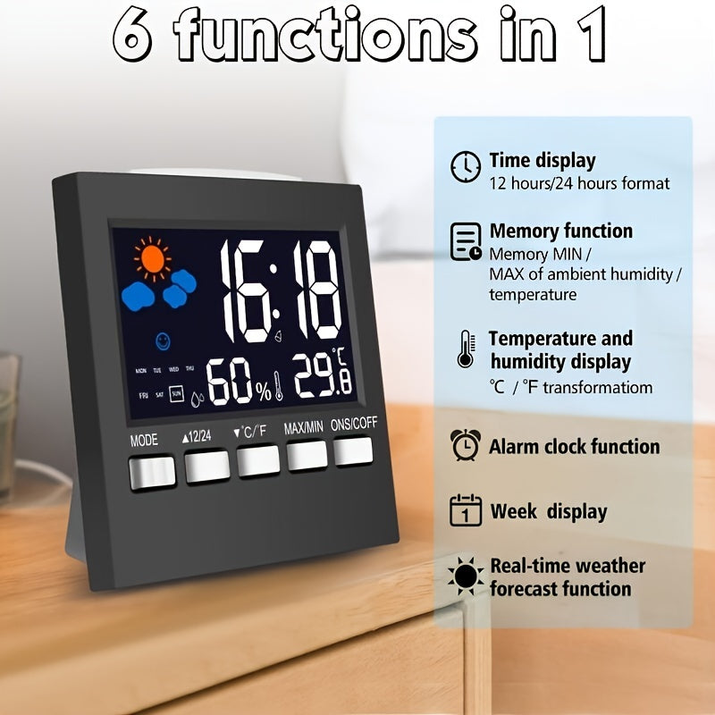 Stay Prepared for Any Weather with this Weather Clock Monitoring Alarm Clock!