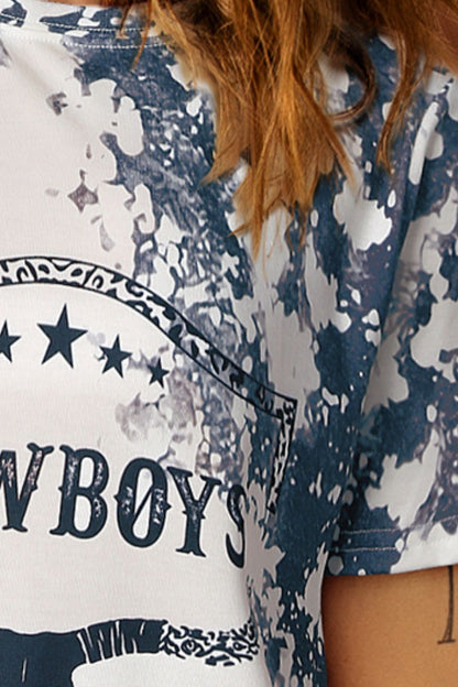 T-shirt tie-dye graphique COWBOYS