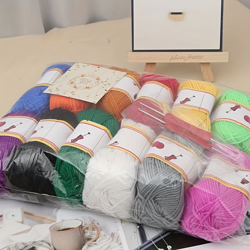 12 rouleaux de fil de chaque couleur – Parfait pour le tricot, l'artisanat fait à la main et plus encore. 