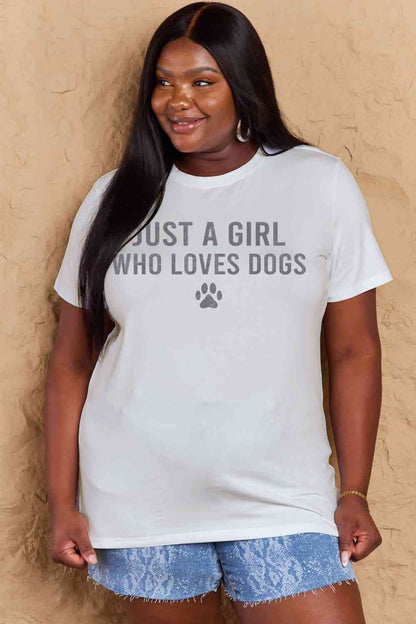 Simply Love T-shirt en coton avec motif patte de chien pleine taille