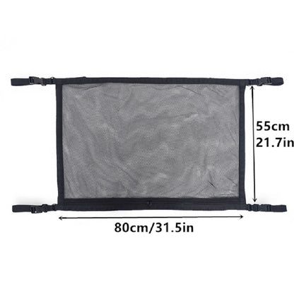 Filet de rangement pour plafond de voiture SUV, sac de toit de voiture, filet de chargement intérieur, sac en maille respirant, rangement automatique, accessoires d'intérieur 