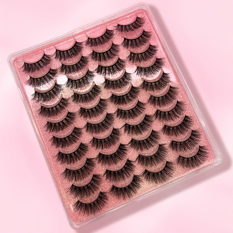 20 Pairs of Reusable Mink Eyelashes - Get the Look You Want in Bulk!