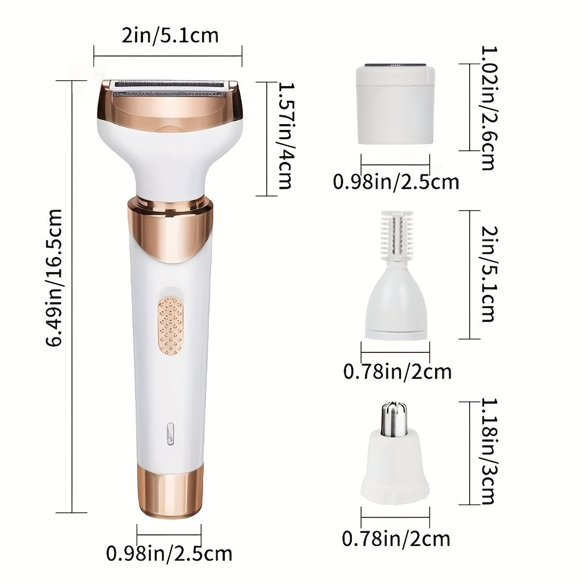 4-In-1 Beauty Shaver Combination Set Women's Multifunctional Shaver ,Wet & Dry Electric Shaver, Cordless