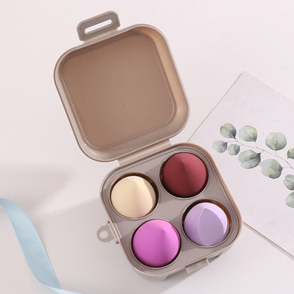 4 pcs Flawless Beauty Eggs - Transparent Box for Creams, Powders, and Liquids - Keep Your Makeup Organized and Easy to Find