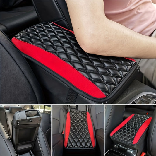 Upgrade Your Car Interior with this 1pc Sponge and PU Leather Armrest Pad Cover!