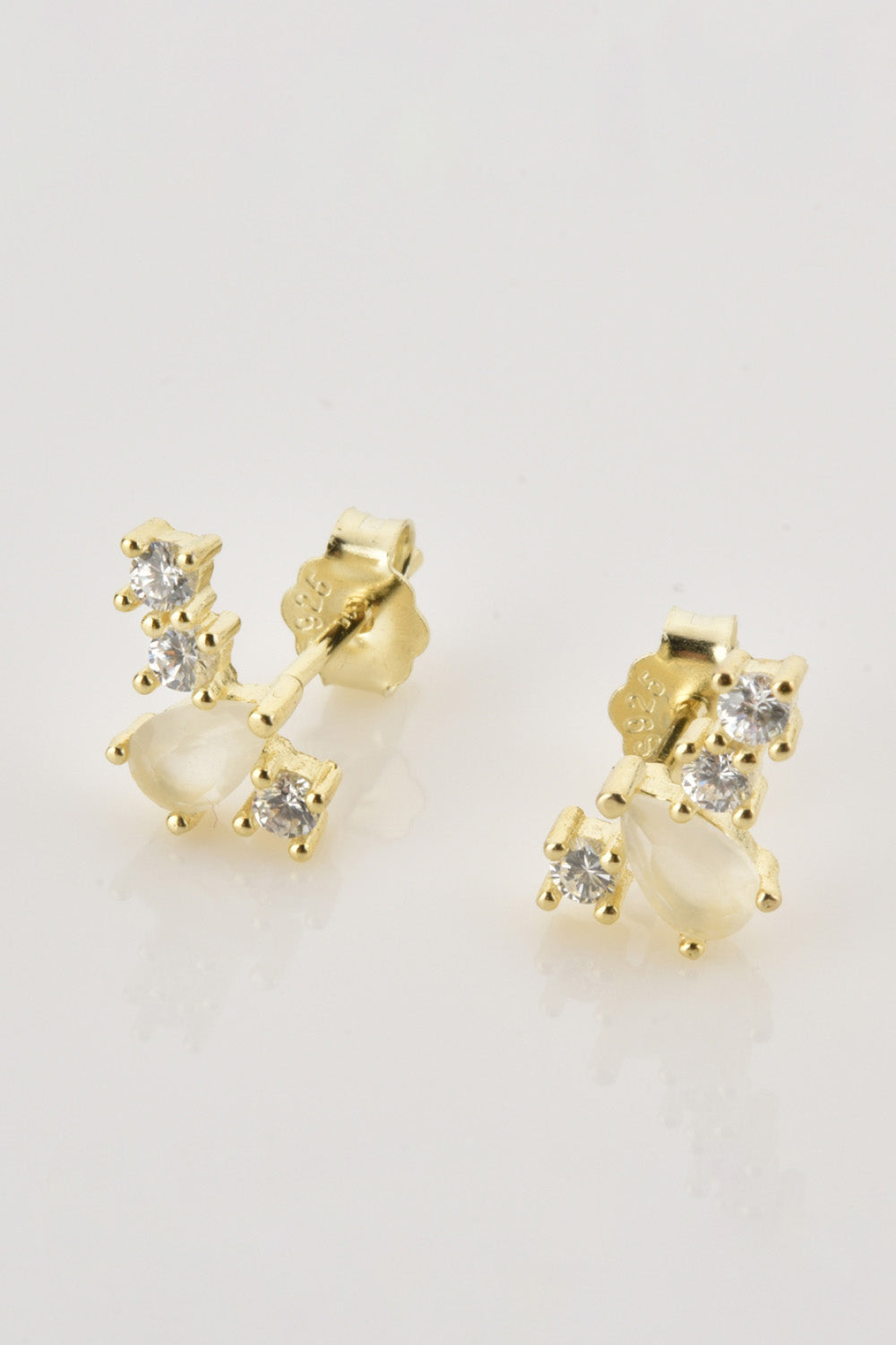 Zircon 925 Sterling Silver Stud Earrings