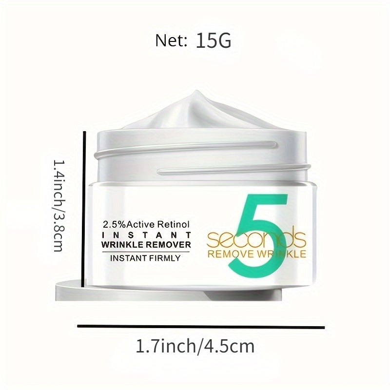 5 Seconds Wrinkle Remover Face Cream,Keep Skin Moist And Smooth, Increase Skin Elastictiy, Fit For Skin Maintenance, Ideal For Gift, For Women Daily Skin Care