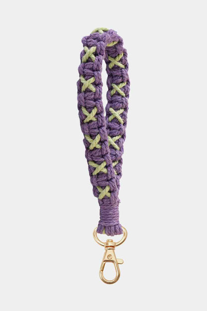 Contrast Macrame Key Chain