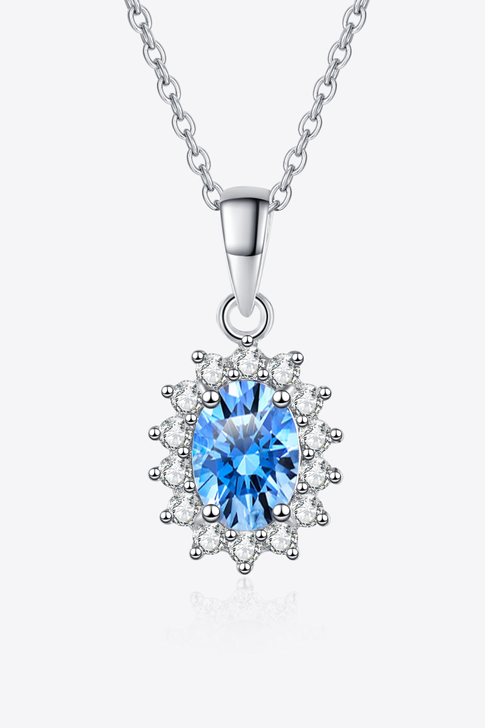 Collier en argent sterling 925 moissanite 1 carat