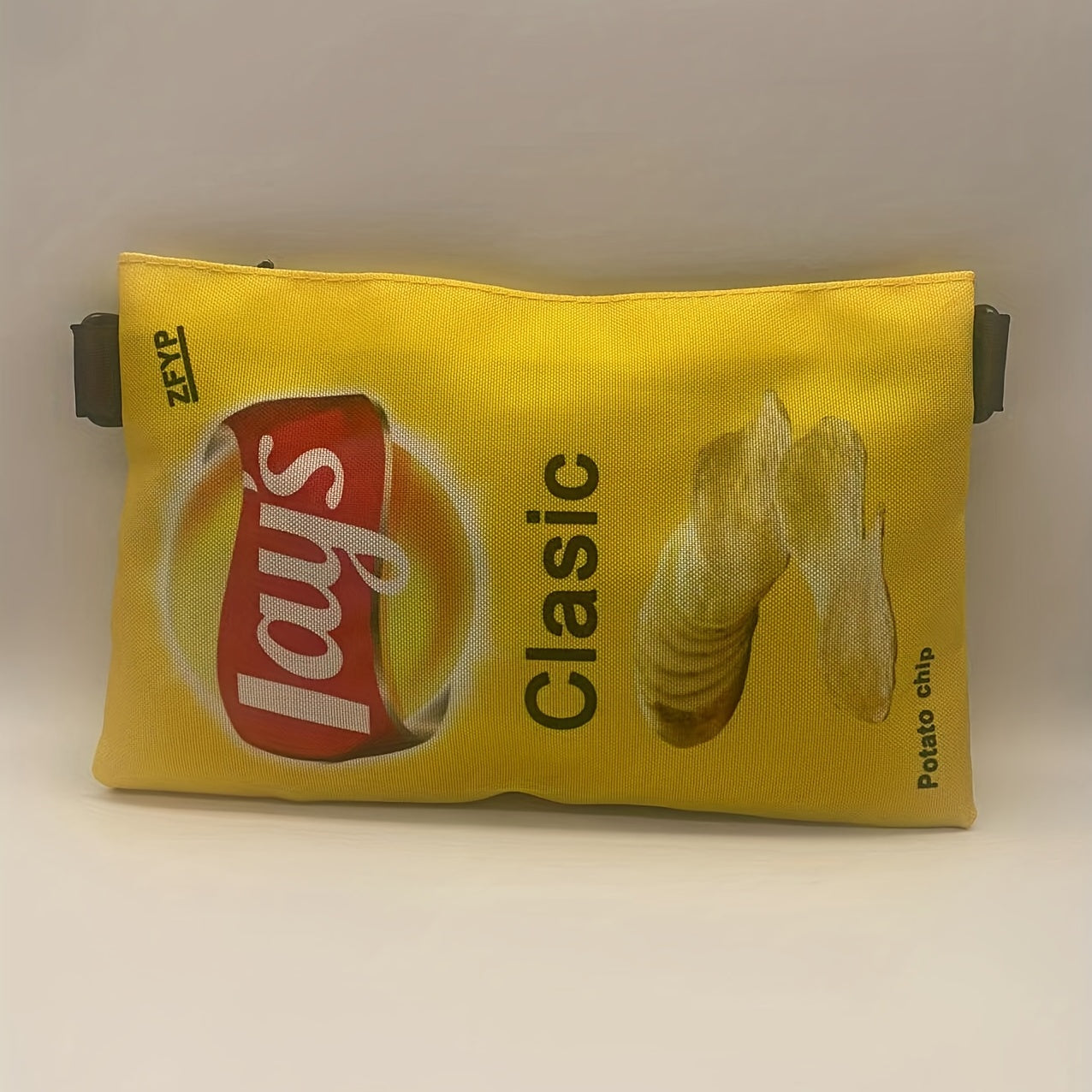 Add Some Fun to Your Outfit with this Adjustable Potato Chip Canvas Bag!