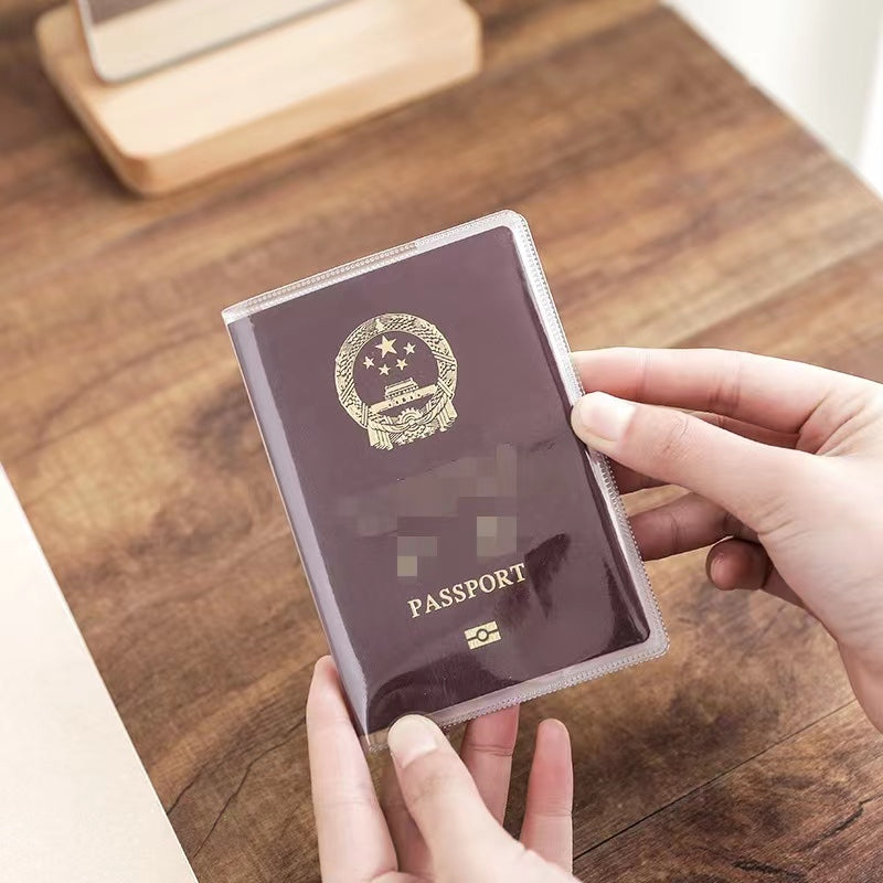 Transparent Passport Protecting Cover ID Card Cover Plain Waterproof Transparent Clear PVC Passport Holder Cover