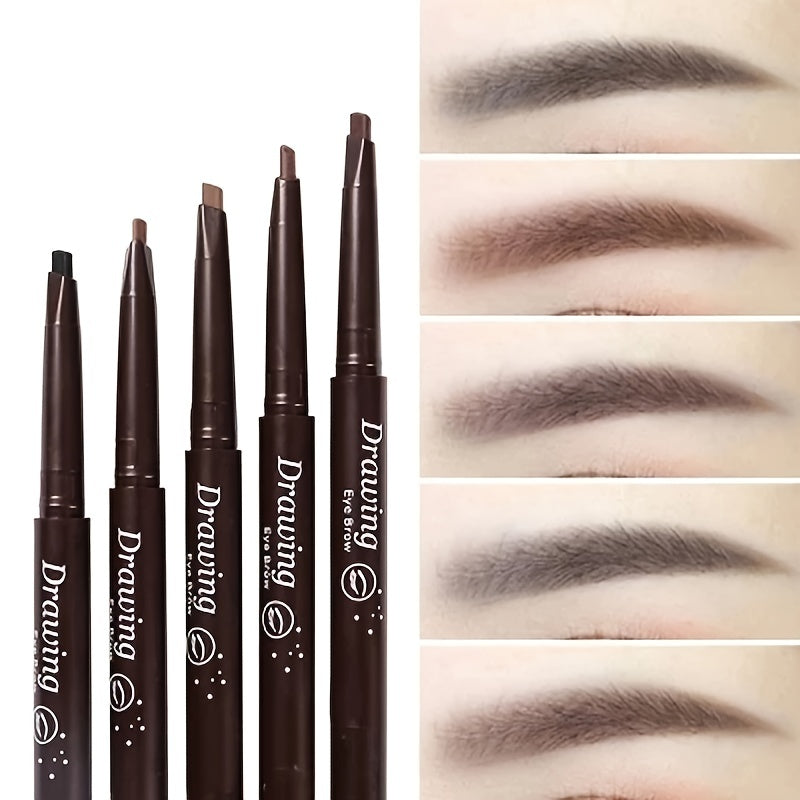 5 Colors Natural Makeup Eyebrow Pencil - Double Heads, Waterproof & Long-Lasting - Easy Ware Eyebrow Pen With Brush