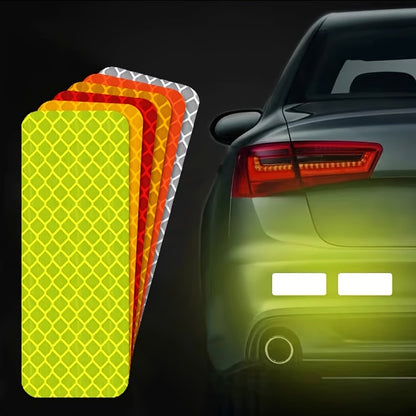 10pcs/Set Car Truck Bumper Safety Reflective Warning Strips - Night Driving Secure Reflector Sticker for Auto Exterior Decals & Car Styling