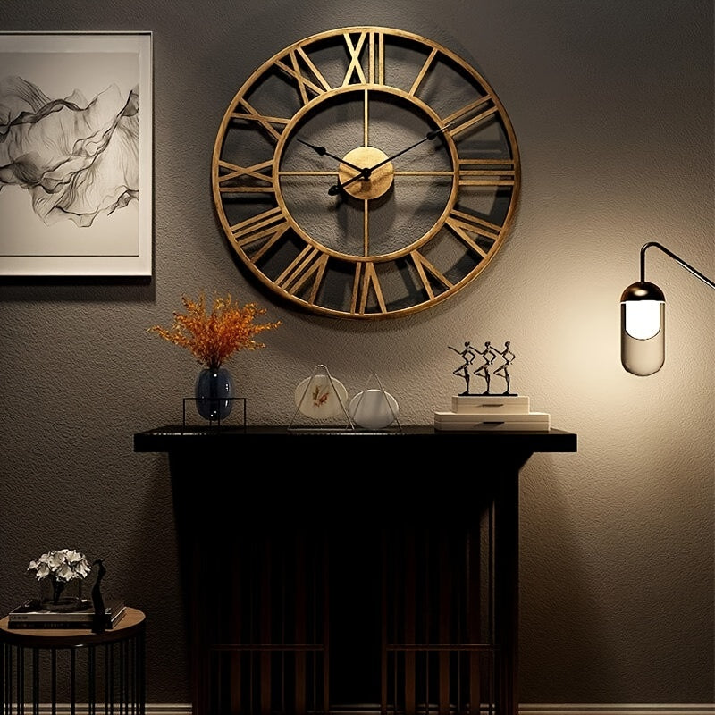 Stylish Wall Clock for Nursery Room - 40/15.74'' & 50/19.68'' Diameter, Creative Iron Craft Decor