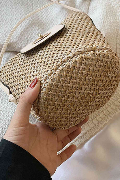 Adored Straw Bucket Bag