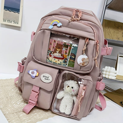 Stylish Large Capacity Backpack for High School Girls - Perfect for Junior High Students!