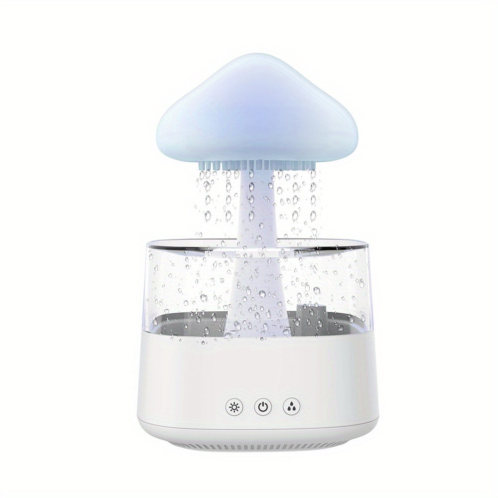 7-Color LED Night Light Rain Cloud Humidifier: Cute Humidifier & Oil Diffuser for Bedroom & Desk - Helps You Sleep & Relax with the Sound of Rain!