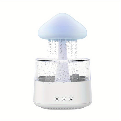 7-Color LED Night Light Rain Cloud Humidifier: Cute Humidifier & Oil Diffuser for Bedroom & Desk - Helps You Sleep & Relax with the Sound of Rain!