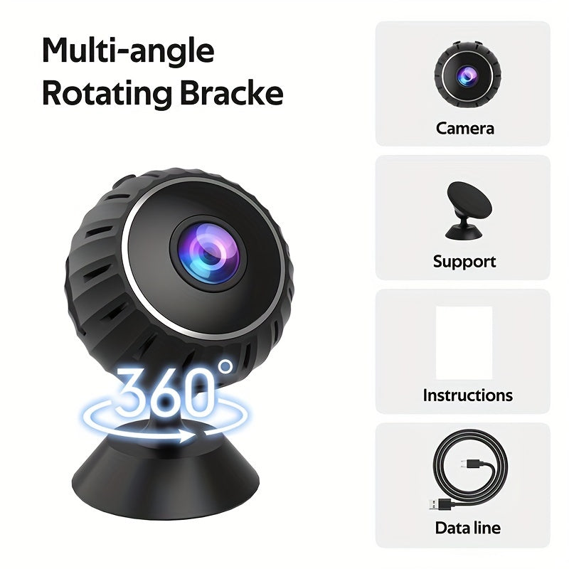 X10 WiFi Mini Camera with Night Vision, HD Webcam, 1080p Video Recording, Motion Detection, and Home Security Surveillance