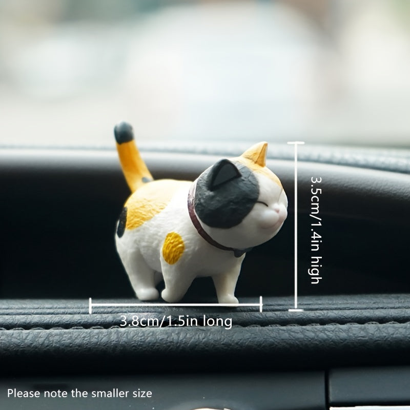 9pcs Adorable Cat Car Decoration Dolls - Perfect Automotive Center Console Toy & Gift Idea!