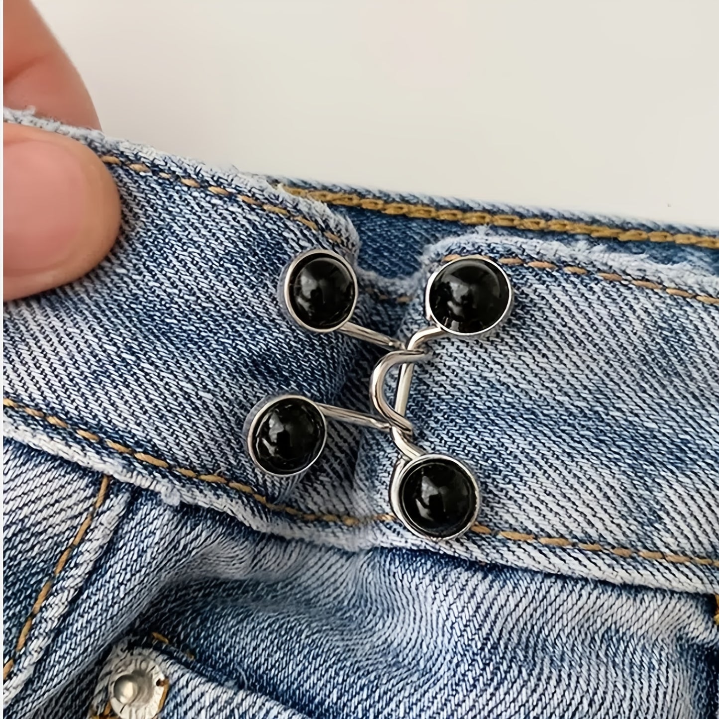 1 Set Of Pant Waist Tightener Instant Jean Buttons For Loose Jeans Pants Clips For Waist Detachable Jean Buttons Pins No Sewing Waistband Tightener